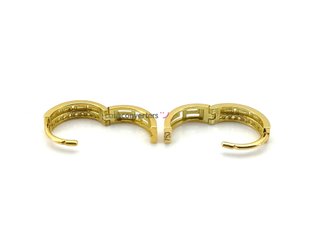 argollas oro 18k con piedra con circonita