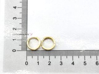 argollas oro 18k con piedra con circonita