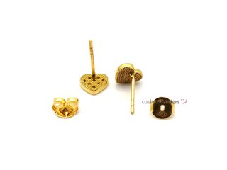 pendientes oro 18k con piedra con circonita