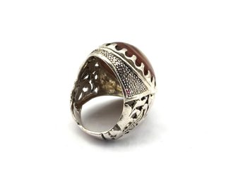 anillo plata 925mm con piedra con nacar