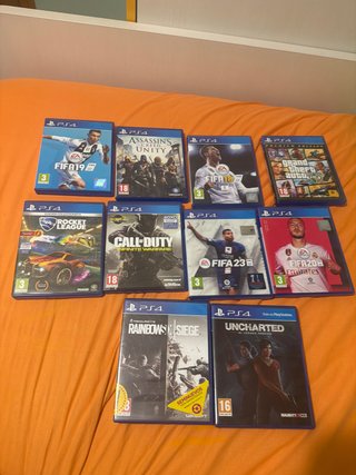 Lote 8 Juegos PS4: FIFA, Uncharted, R6 Siege...