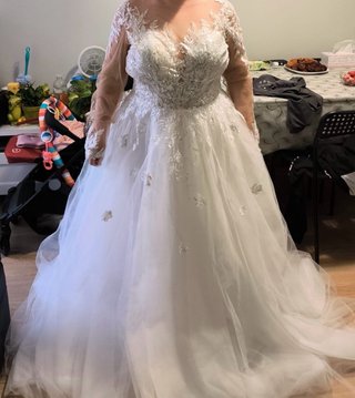 Vestido de Novia Blanco Manga Larga