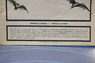 Fantom: Relatos Escalofriantes nº 34 vol.1. Mundi Comics, Vértice, 1974.