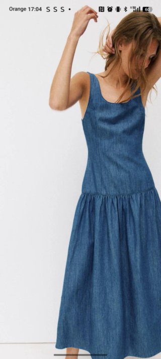 Vestido vaquero midi Zara Talla XS y M