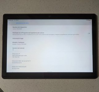 Lenovo TB-X505F Tablet Negra