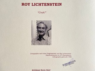 Litografía Roy Lichtenstein Firmada Edición Limita
