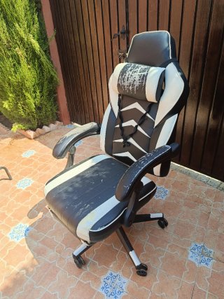 Silla Gamer Negra y Blanca