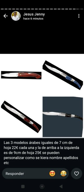 Coltelli arabi personalizzabili da 7 cm e 9 cm