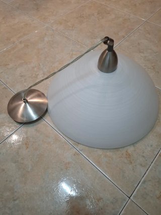 Lámpara colgante cristal y metal