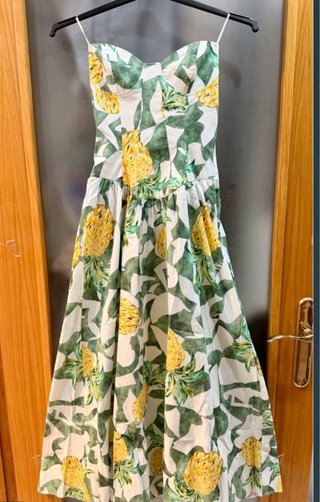 Vestido estampado piñas