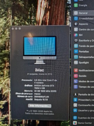 iMac 27 Finales 2013 Intel i7 32GB RAM