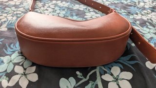 Bolso Anko Marrón Cuero Hombro Media Luna