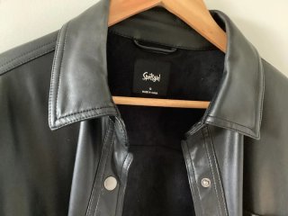Camisa efecto piel Shein negra talla M