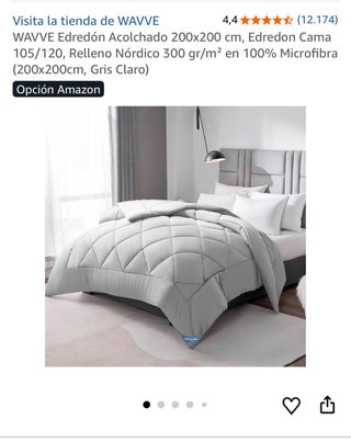 Edredón Cama 105 Gris Microfibra