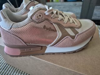Zapatillas Pepe Jeans Mujer Rosa y Dorado