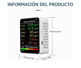 Detector Calidad Aire Multifuncional 6 en 1