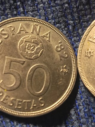 2 Monedas 50 Pesetas España 1982