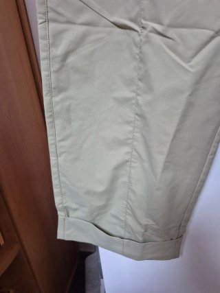 Pantalones anchos beige mujer