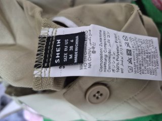 Pantalones anchos beige mujer