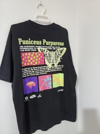 Camiseta Bershka Negra Estampada