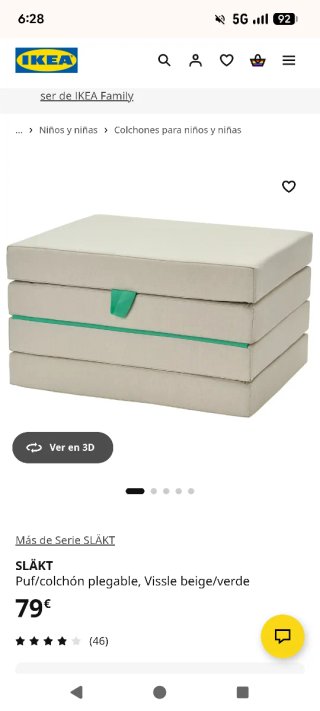 Colchón plegable de tela