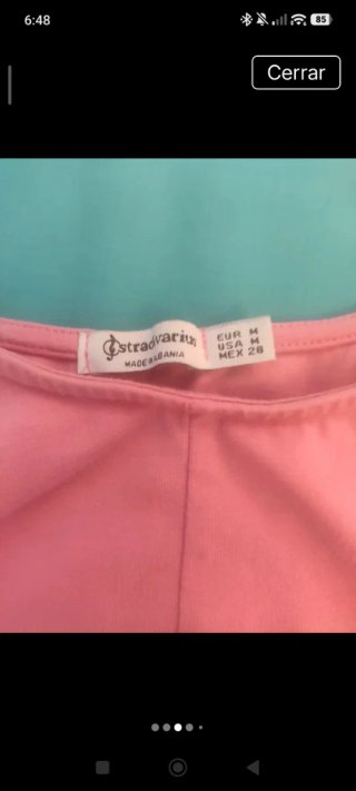 Camiseta anudada rosa talla única