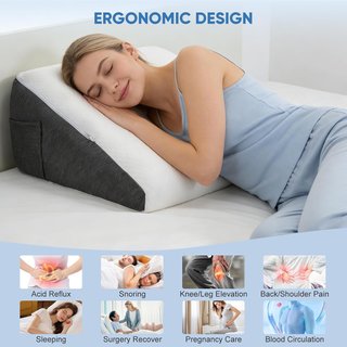 EXKEEN Almohada Cuña Viscoelástica 4 Piezas
