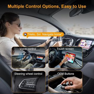 BANKKY Adaptador Inalámbrico CarPlay Android Auto