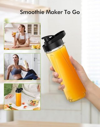 WAWORIO Batidora Vaso 1500W Jarra Vidrio 1,5L