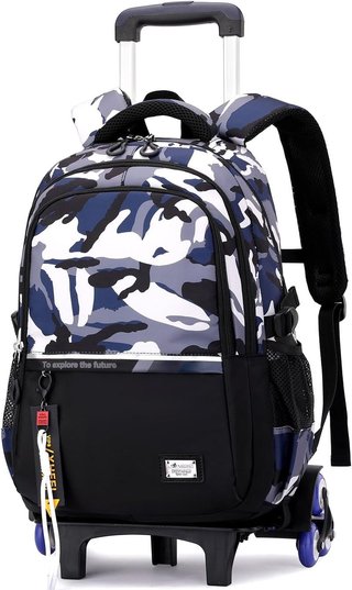 AMYTHE Mochila 32L 6 RUEDAS 32×21×48cm Camuflaje
