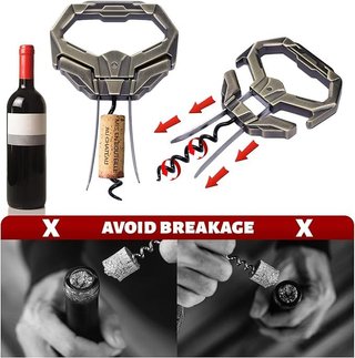 OHAANYY Abridor de vino 3en1 Ah So Bronze-Diamond