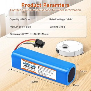 CITYORK Batería 14,4V 6700mAh Dreame D9 Pro D9 Max