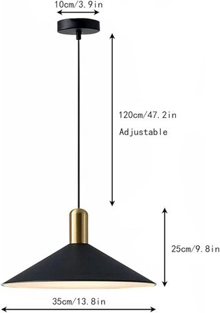S-Cevada Lámpara Colgante metal Vintage Negra 32cm