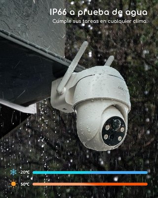 COOAU Q02 cámara 2K PTZ batería WiFi 2.4GHz
