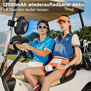 GOBRILLFUN Ventilador recargable clip USB 12000mAh