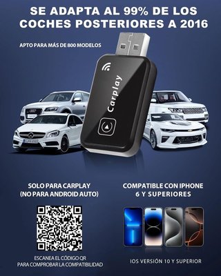 SwartLife Adaptador carplay inalambrico
