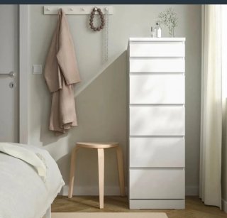 Cómoda Malm Ikea Blanca 6 cajones