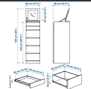 Cómoda Malm Ikea Blanca 6 cajones