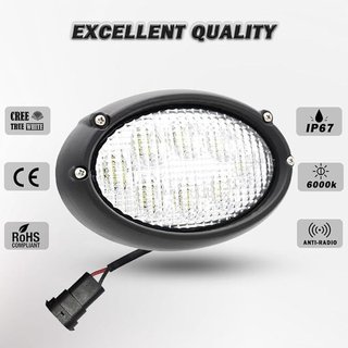 Hooma 40w Faro Led Ovalado Tractor 12V 24V 3200lm