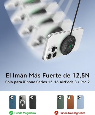 INUI Cargador Inalámbrico 15W Qi2