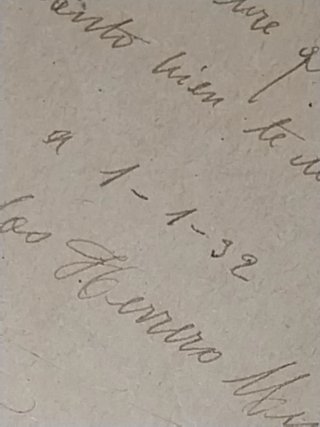 Manuscrito Feliz Año Nuevo Carlos Herrero Muñoz