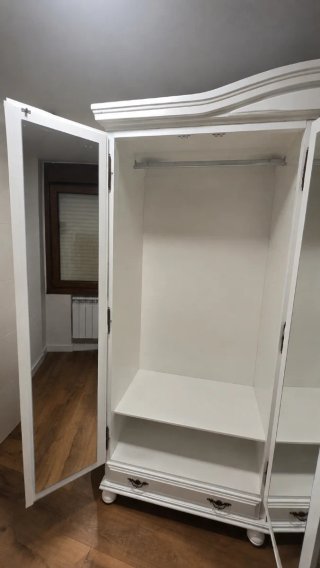 Armario Ropero Madera 4 Puertas Blanco