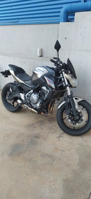 Kawasaki Z650 Naked Plata/Negra