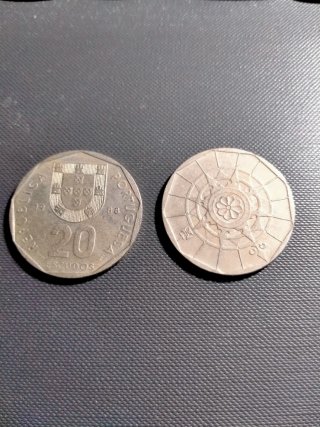 Moneda 20 Escudos Portugal 1988