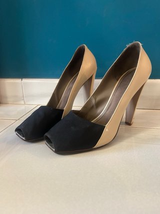 Décolleté Cèline Paris beige/nere Tg 39