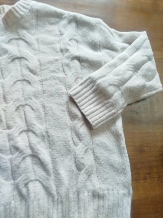 Jersey beige trenzado