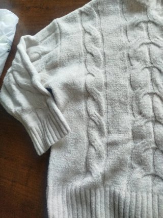 Jersey beige trenzado