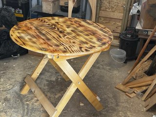 Mesa plegable de madera para terraza