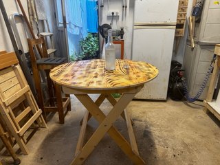 Mesa plegable de madera para terraza