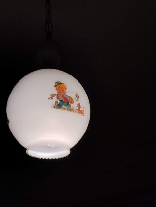 Lámpara vintage cristal infantil años 60